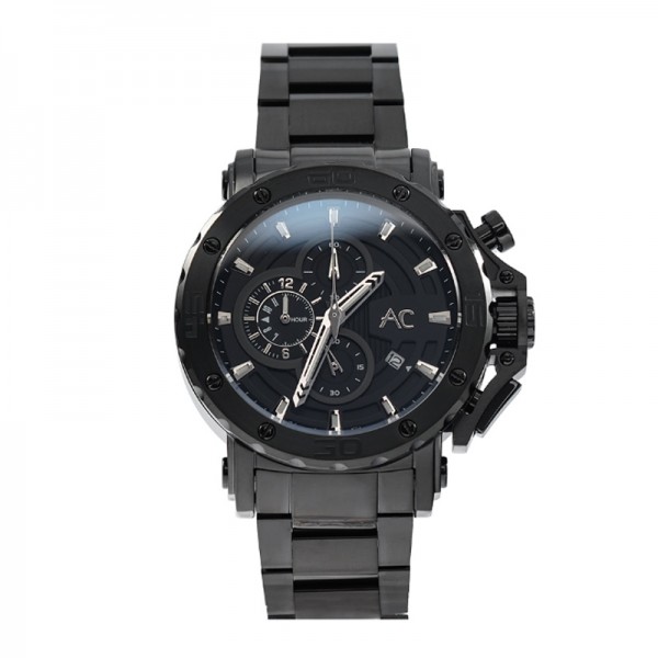 Alexandre Christie AC 9205 Full Black Steel Boy Size BCBIPBA